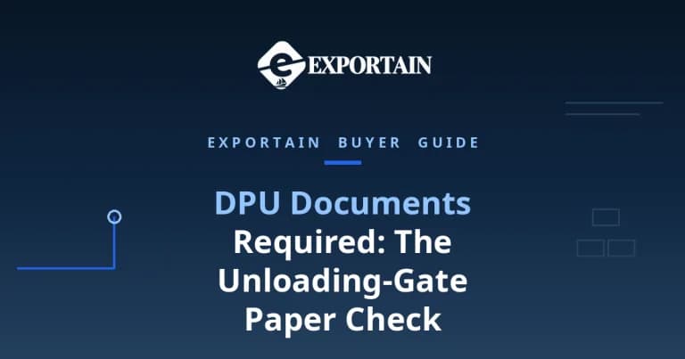 Navy title card: DPU Documents Required, with DPU Documents highlighted