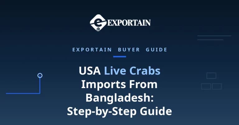 Navy title card: USA Live Crabs Imports From Bangladesh