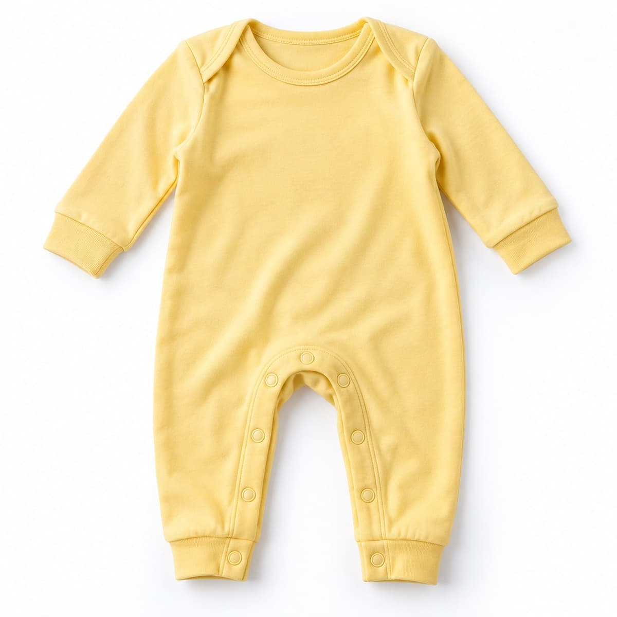 Baby Cotton Interlock Romper, Snap Closure